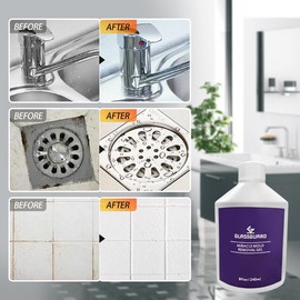 GlassGuard Miracle Mold Removal Gel - 240ML Professional Strength Mildew & Mold Remover Gel, Grout Cleaner Shower Tile - Mildew Remover Bathroom Cleaner Formula for Multiple Surfaces