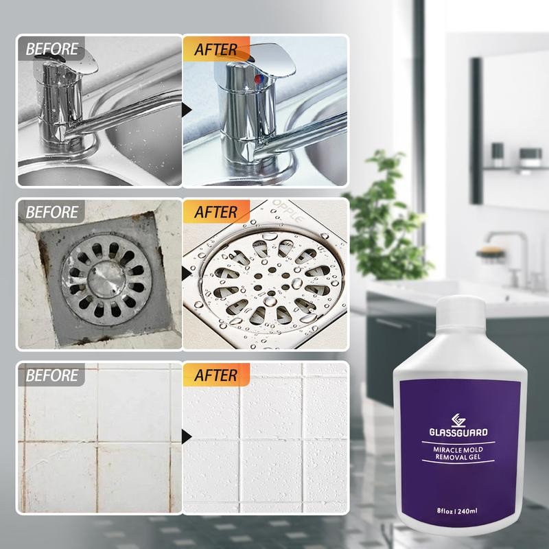 GlassGuard Miracle Mold Removal Gel - 240ML Professional Strength Mildew