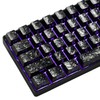 Hkfos XVX Black Shine Through Keycaps, Forged Carbon-Look Cherry Profile