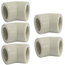 AERZETIX - C66870 - Set of 5 Elbow Fittings 45° with Internal Thread Diameter 25 mm PN25 Made of PPR / Polypropylene / for Welding - Plumbing Heating Work Drinking Water Installation Supply Fitting
