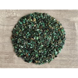 GAF TREASURES Emerald Chips C Natural Mini Emerald Stones, Crushed Undrilled Emerald, Semi-Tumbled Genuine Emerald (1/4 lb)