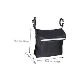 FRCOLOR Wheelchair Hanging Storage Bag Heavy Duty Organizer with Multiple Compartments Design Easy Installation for Elderly Seniors Adults Compatible with Electric Wheelchairs