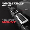 1pc Black 5 Point Harness for Bucket Seat, Latch Release,