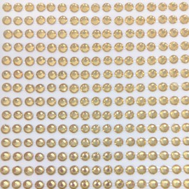 Wrapables 836-Piece Adhesive Rhinestone Crystal Diamond Sticker, 4mm, Champagne