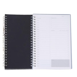 DIZLAS Task Management Notebook, B6 Size, Set of 2, Todo List, To Do List, Time Management, Study Planning Notebook (Black)