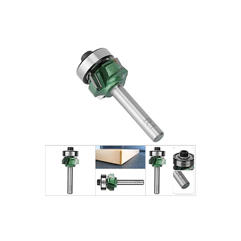 FTVOGUE Edge Trimmer Router Bit Woodworking Milling Cutter 4 Teeth