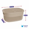 JMS we create smile 14 Litre Plastic Storage Basket, Oval