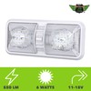 2 Pack RV LED Ceiling Double Dome Light Fixture with