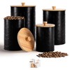 Kitchen Canisters for Countertop Set of 4 - Textured Iron