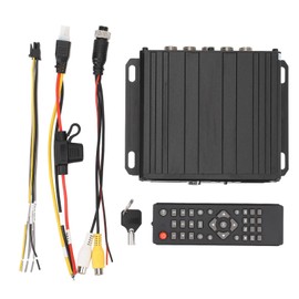 4 Channel Parking Camera Video Splitter 4 Input 1 Output DC12V/24V 1080P AHD Backup Camera Image Switch Combiner Box for RV Buses Truck No Memory Card