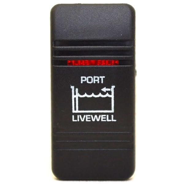 Boat Rocker Switch Actuator Cover | Port Livewell Black