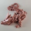 Cinderwing 48" Rose Gold Articulated Crystal Dragon 3D Printed Sensory,
