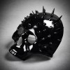 ILOVEMASKS Steampunk Spikes Skull Venetian Masquerade Half Face Mask -