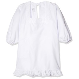 OGRAN JAPAN Women's Kappo Kimono Kappo, Antibacterial, Deodorizing, Square Collar, Lace, Pockets, white