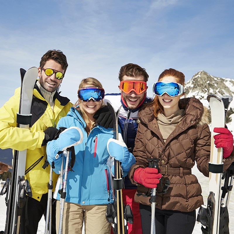 IHLOOTD Ski Band Adjustable Ski Bands Ski Velcro Strap Ski