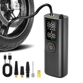 Aihuolian Mini Portable Tire Inflation Pump, 4000mAh Cordless Air Compressor with LED display for car,motorcycle, bike,basketball