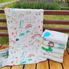 Soft & Absorbent Thin Cotton 6-Ply High-Density Gauze Face Towel, Ideal for Babies Rabbit Pattern, 35x75cm 15ea