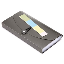 JuxYes 13 Pockets Expanding Accordion File Folder Expandable File Organizer Plastic Document Folder Wallet Tax File Organizer for Cards, Receipts, Invoice, Coupons and Tickets, Grey