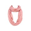 Premium Polka Dot Infinity Loop Fashion Scarf, Small Dot Pink