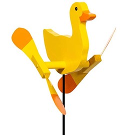Beaver Dam Woodworks Amish-Made Whirlybird Yard Decoration, Yellow Duck