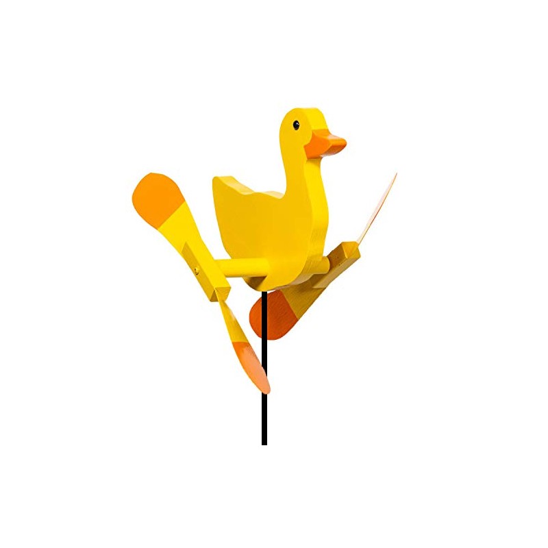 Beaver Dam Woodworks Amish-Made Whirlybird Yard Decoration, Yellow Duck
