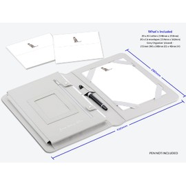 Me Loovely Tabby Cat Letter Writing Paper and Envelopes Set A5 Size Letters Papers Luxury Animal Stationery Supplies | Christmas Gifts (20 Letters & 20 Envelopes with Grey Organiser)