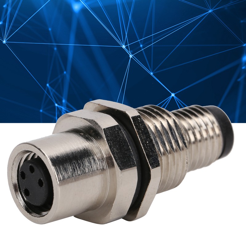 M8‑I4 Brass Industrial Connector Adapter M8 IP67 Waterproof Connector 4pin