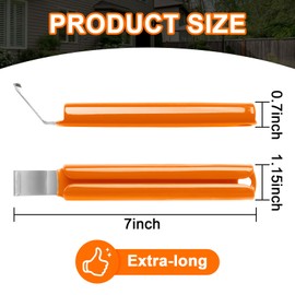 CHolic Siding Removal Tool, Orange Siding Zipper Tool Straight Non-Slip Grip Handled, Silicone Protective Handled for Installation and Repair Vinyl Sidings Without Damaging Siding
