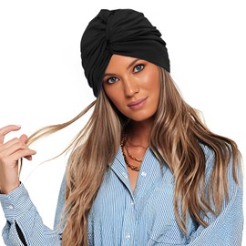 Badekappe für Damen, aus Stoff, Turban, für Strand, Pool, Schwimmhut, Haarschutz, Turban, elastisch, für Wohnzimmer, Sauna, für langes und kurzes Haar