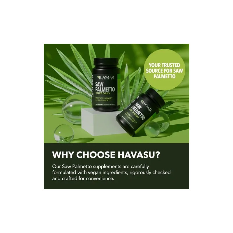 Havasu Nutrition Saw Palmetto 500mg 100 Cápsulas Vegan