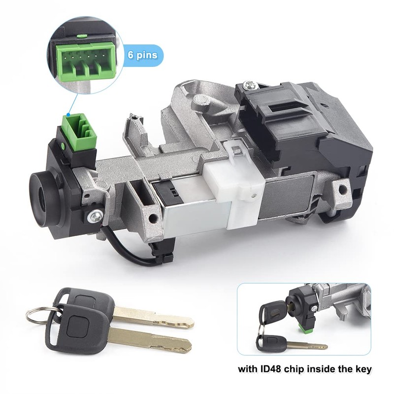 WMPHE Ignition Switch Lock Cylinder Assembly with 2 Keys and
