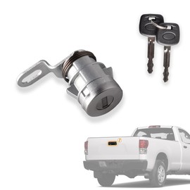 GrteRokky Tailgate Door Lock Cylinder&Key Compatible for Toyota Tundra 2007-2013 Back Door Lock Cylinder