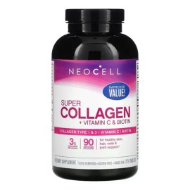 Colágeno tipo 1.3 + de Neocell, vitamina C, biotina, 270 tabletas