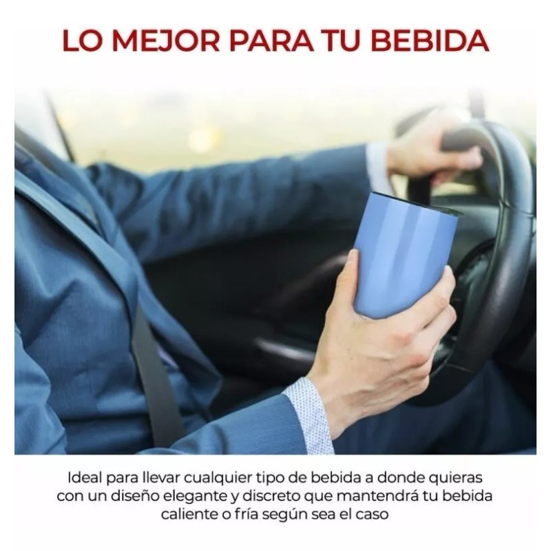 EG Vaso Térmico Portátil Con Tapa Sellable De Acero Inoxidable