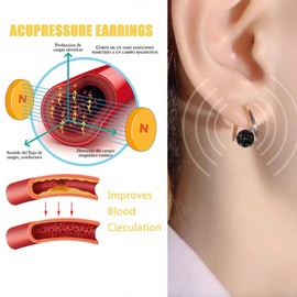 Lymphatic Activity Acupressure Earrings - Lymph Detox Drainage Hoop Earrings with Germanium for Women's Birthday Gifts