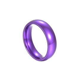 HIJONES Jewellery Women's Men's Stainless Steel 18k Multicoloured Plated Wedding Ring, Metal, Metal