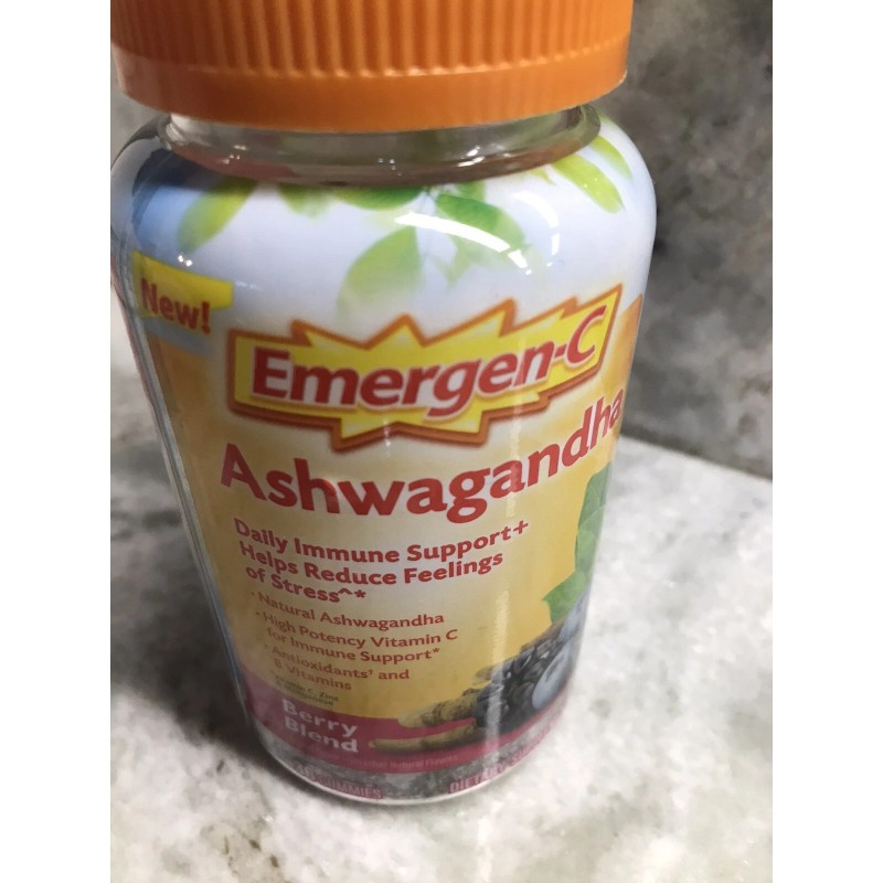 Emergency-C Ashwagandha Berry Blend 36 Gummies-Helps Reduce Feeling Of STRESS