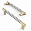 Asidrama 10 Pack 5 Inch(128mm) Knurled Brushed Nickel and Gold