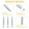 LifCratms 60Pcs White Screws #10 x 2, White Pan Head