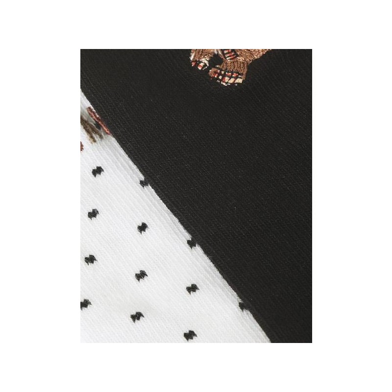Daks (신세계강남점)DBSS1F403 화이트 라인배색 면혼방 중목양말2종세트 (DBS S1F403) White Line