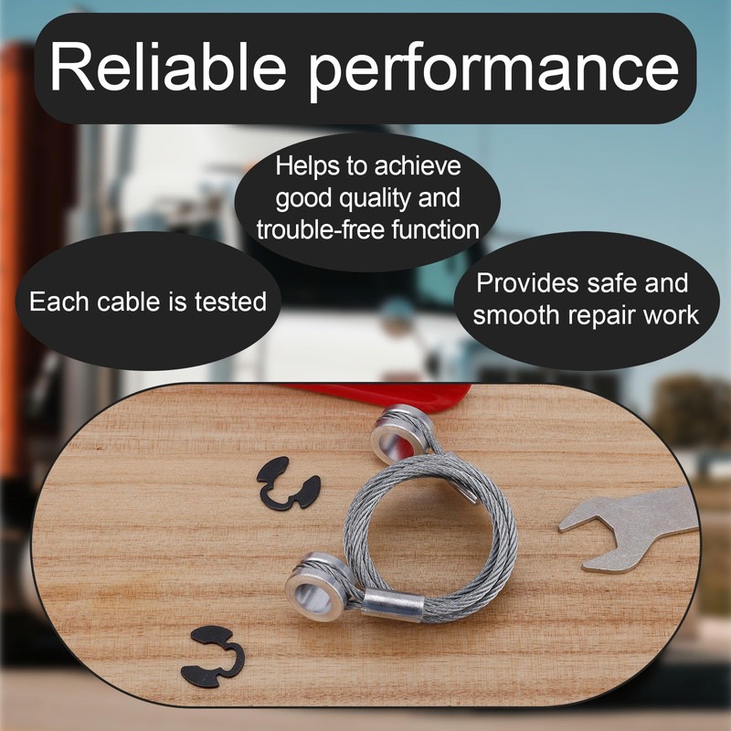 2pcs Hood Release Cable with 4 Circlips, 41.73in Hood Control