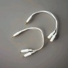 custom-sign 3.5mm AUX Audio Mic Splitter 1 Male to 2