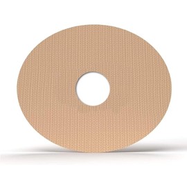 GrifGrips Oval CGM Adhesive Patches — Sports Grip Sensor Tape CGM Covers Waterproof Adhesive Overpatch Compatible for Libre 3, Medtronic Guardian 4 Sensors — Pack of 15 (Tan)