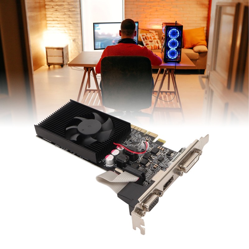 GT730 2GB GDDR3 Graphics Card Single Cooling Fan 64 Bit