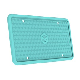Rightcar Solutions Silicone License Plate Frames | The Original Premium Grade Silicone Car Plate Frame | Rust Proof, Rattle Proof, Weather Proof License Plate Holder (Aqua Blue)