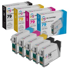 LD Products T079 Remanufactured Replacements for Epson 79 Ink Cartridges to use with Artisan 1430 and Stylus Photo 1400 (2 Black, Cyan, Magenta, Yellow, 5-Set)