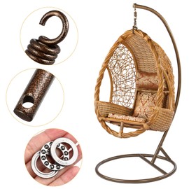 YARNOW Heavy Duty Hammock Chair Hanging Kit Alloy Hammock Hanging Set Swing Seat Hanging Hardware Parts Hammock Spring Hainging Hook Patio Hanging Chair Accessories for Outdoor Garden (Coffee)