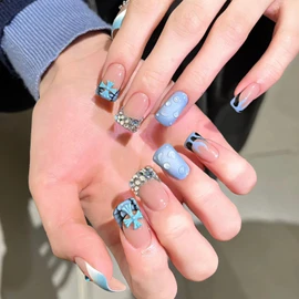 MELLIEX 240 Stück Ente Nagel Tips Vollständige Abdeckung Klare Acryl Nail Tips für Gelnägel Verlängerungen French Y2K Duck Nagelspitzen Kurz Breites Künstliche Nägel Set, 12 Größen