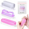 MelodySusie 3-Piece All-in-One Nail Brush Set for Manicure and Pedicure