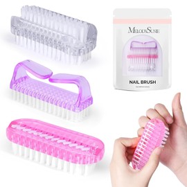 MelodySusie 3-Piece All-in-One Nail Brush Set for Manicure and Pedicure